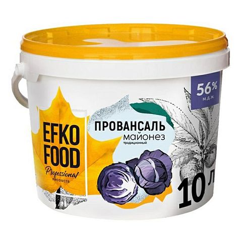 Майонез EFKO FOOD professional жирн.56% ведро 10л (9,50 кг)