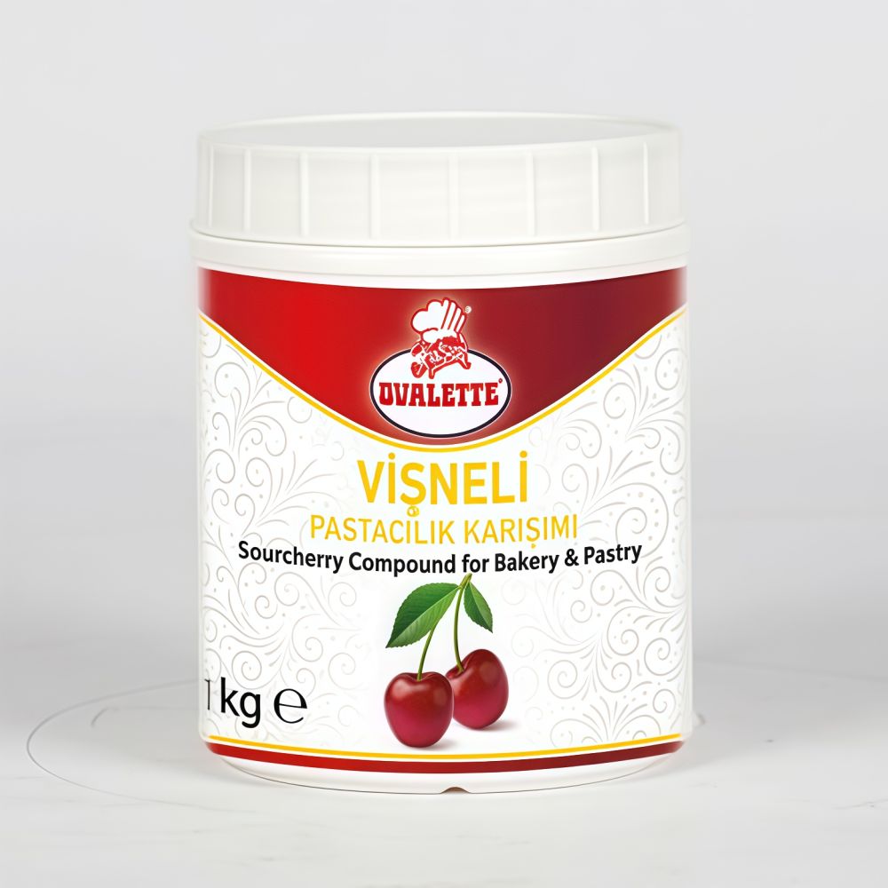 Паста десертная  Аромопаста ВИШНЯ *Овалетт* (бан. 1кг) Турция /К013006/