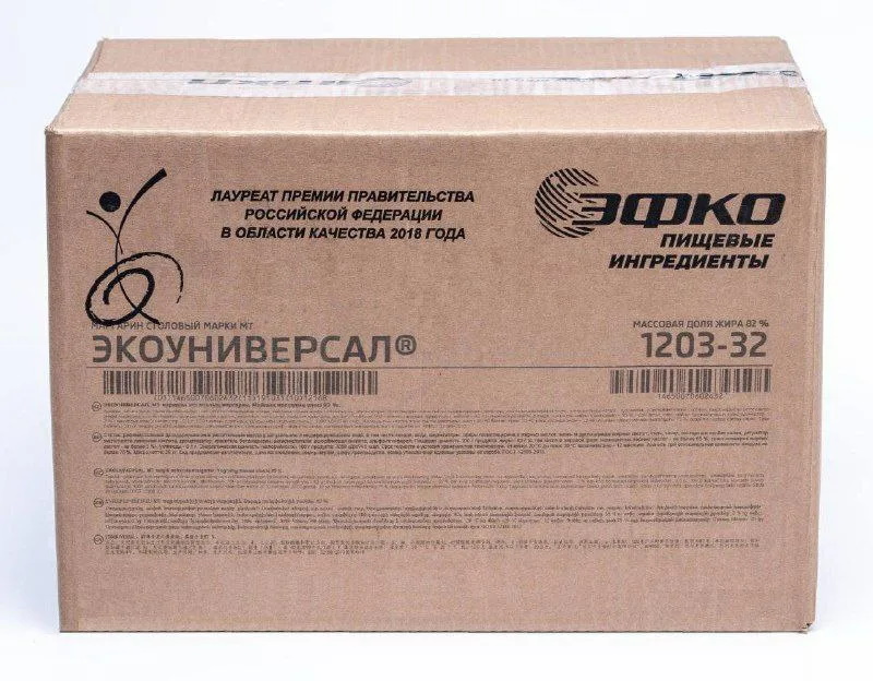 Маргарин Столово-молочный МТ ж.82% "ЭКОУНИВЕРСАЛ" 1203-32 (кор.20кг)