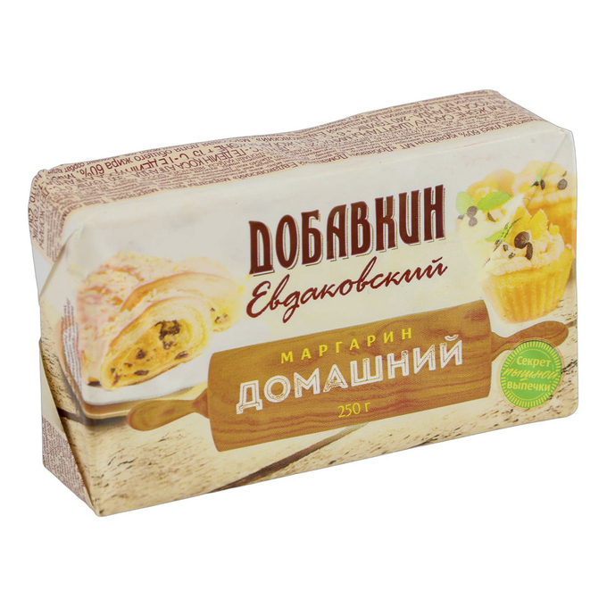 Маргарин Домашний "Добавкин Евдаковский" ж.60%, уп.250г (кор.20уп.)