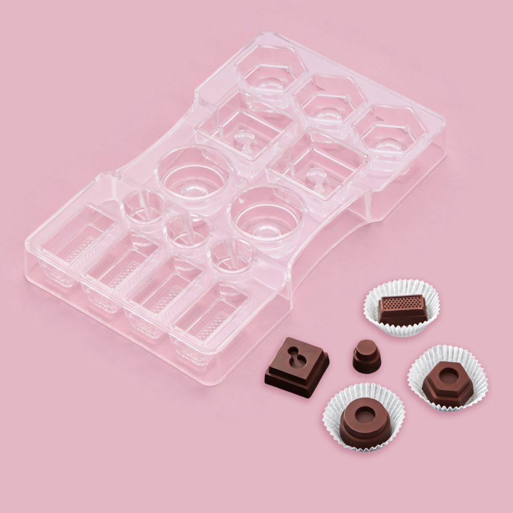 Форма для шоколада пластик. 14 ячеек "Ассорти", 7129745