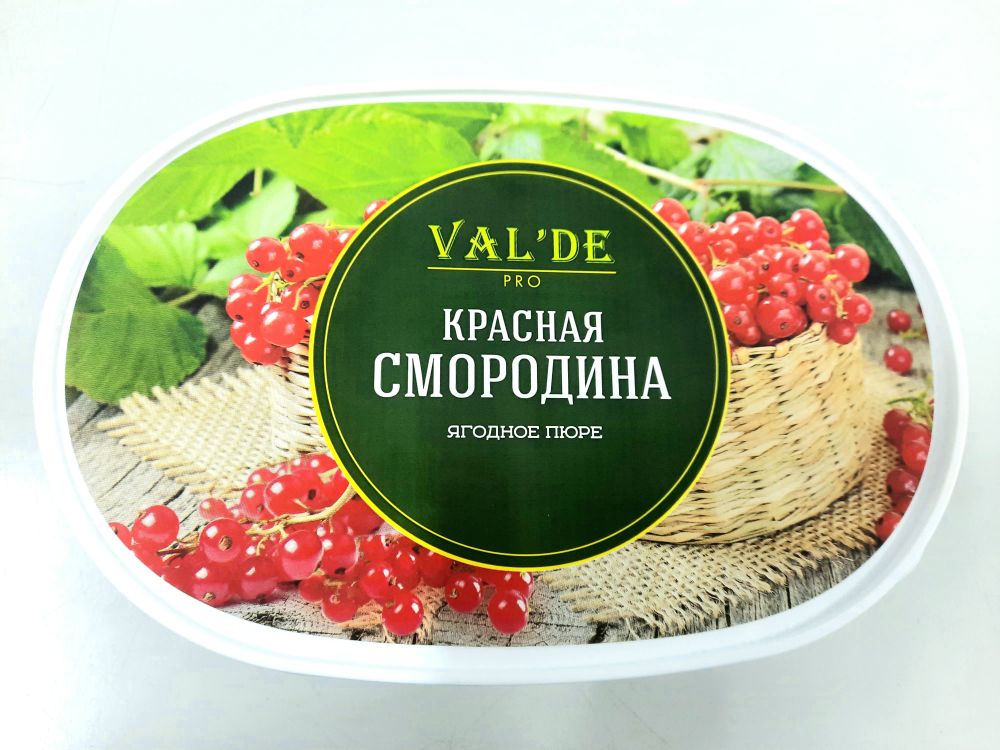 Пюре с/м Красная смородина (1кг*12шт) "VALDE"