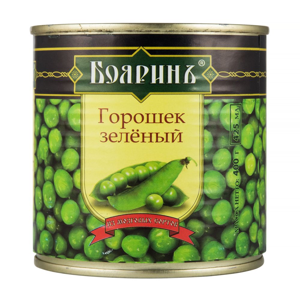 Горошек консерв. 425мл ж/б БОЯРИНЪ, (12)