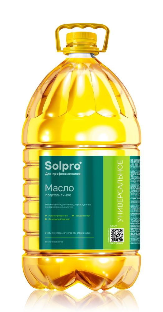 Масло подсолн. рафинир.дезодорир. "SolPro" (бут.5л х3шт)