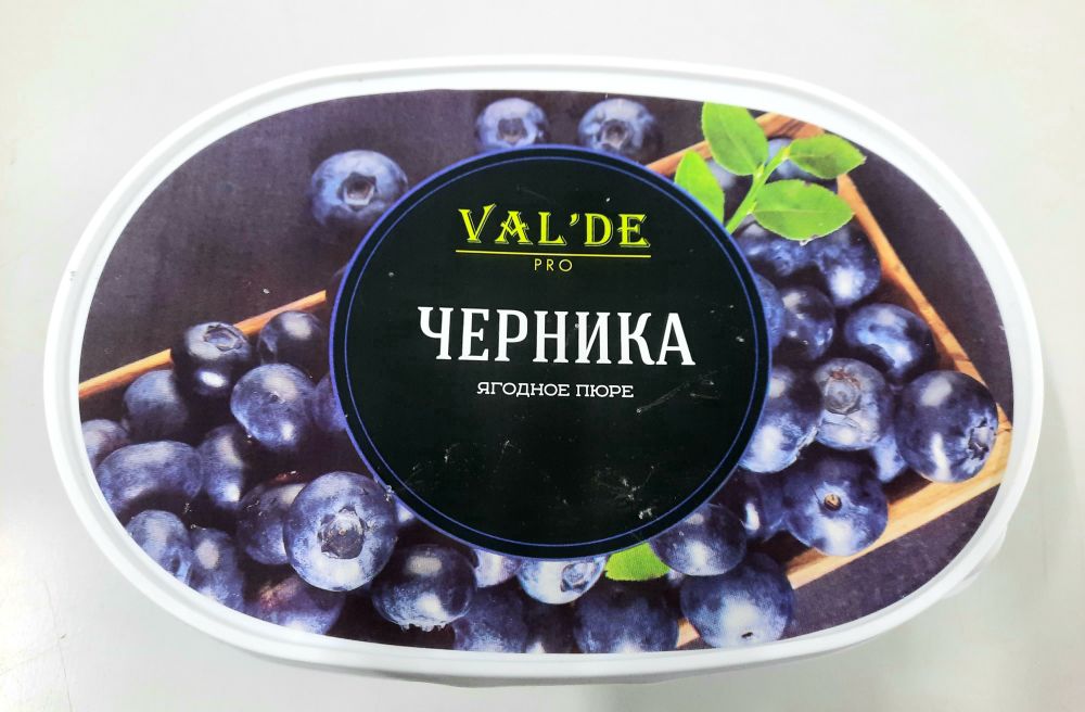 Пюре с/м Черника (1кг*12шт) "VALDE"