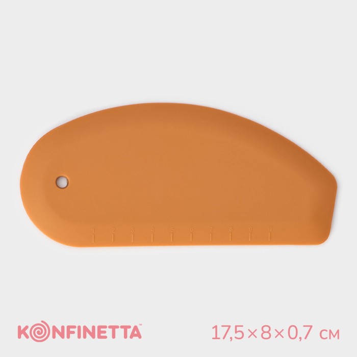Скребок силикон. полукруг с разметкой 17,5х8х0,7см, 10156838