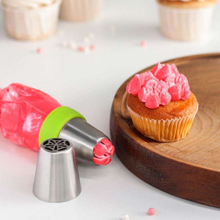 Насадка кондитерская "Цветок " тюльпан  пять лепестков d-3,5см, 1427607, 2643126