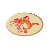 Декор шоколадный БЕЛЫЙ "Символ года 2026", круг (уп.240шт/лист 40шт),65787