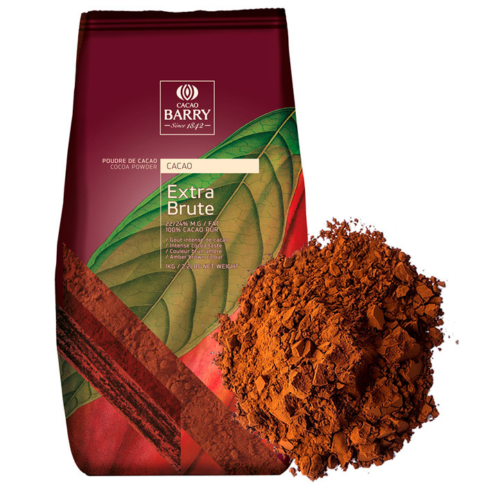 Какао-порошок алкализован. "Cacao Barry Extra Brut " (уп.1кг) DCP-22EXBRU-RT89В, (Е0-89В) (БАРРИ)