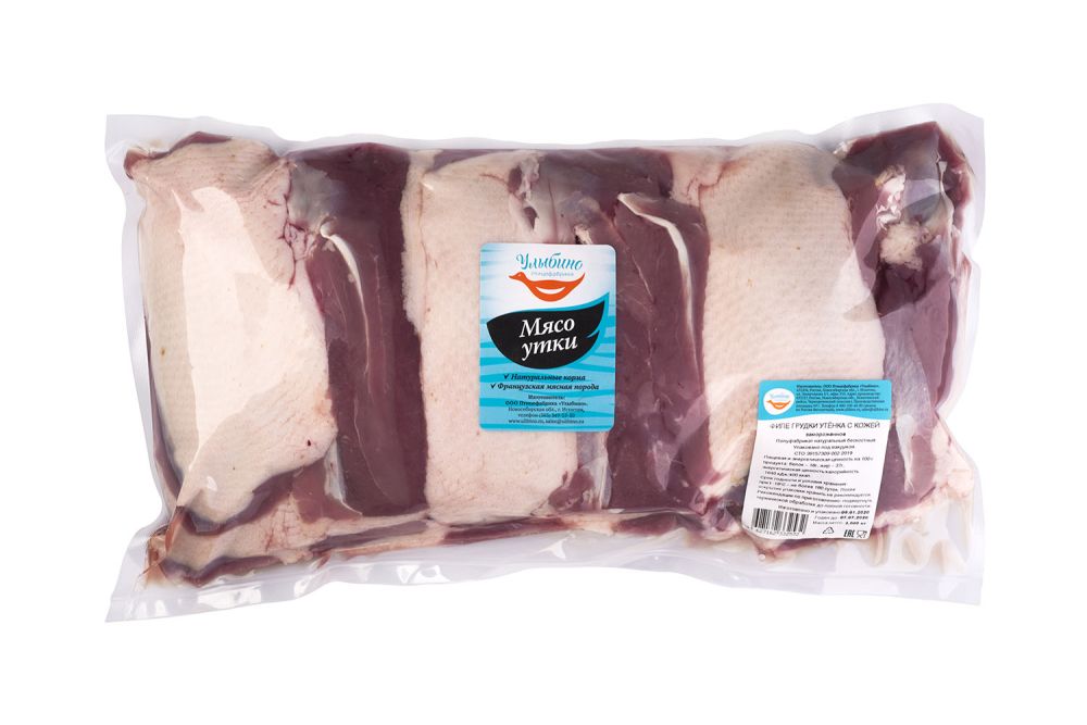 Филе утиной грудки (~3 кг/упак), "Улыбино"
