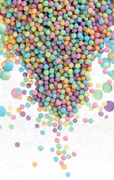 Драже зерновое в кондит.глазури матовое №299М 2/5 "Оранж.,голуб.,сирен.,*изумр,роз..желт." (1,5кг*6)