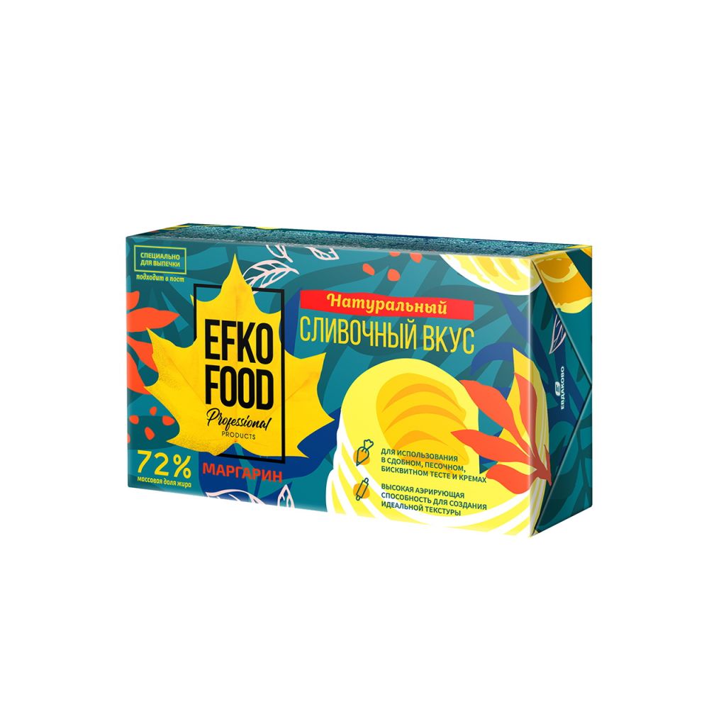 Маргарин EFKO FOOD professional жирн.72%, (уп.250г *20 шт.) М