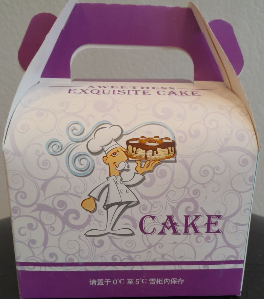 Упаковка  складная под 1 пирожное "CAKE" БЕЗ ОКНА 8,5х11,5х9см