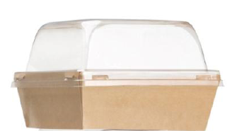Упаковка ECO SmartPack 550 купольная (уп.450шт/кор) 14,2х14,2(крышка)100(дно) (под бенто-торт)  