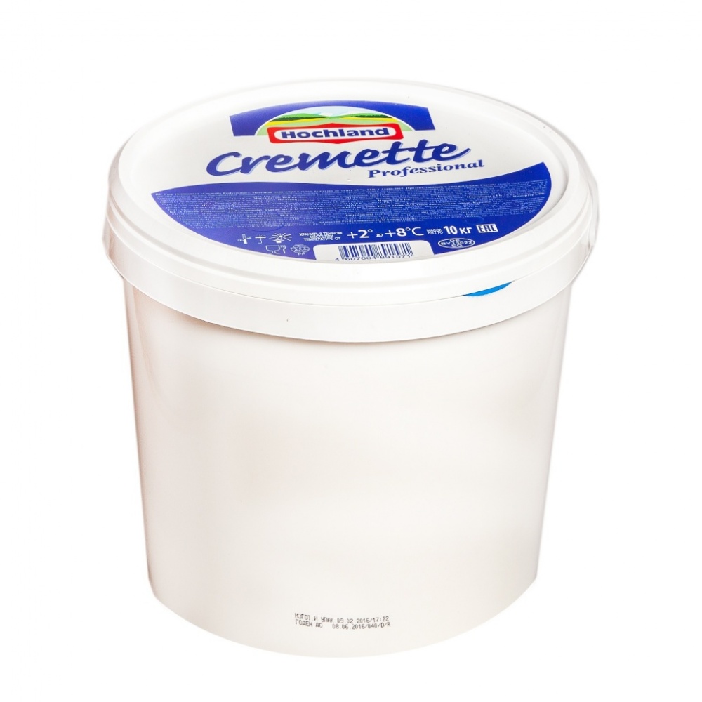 Сыр творожный  CREMETTE PROFESSIONAL 65% (ведро 10кг), Россия М
