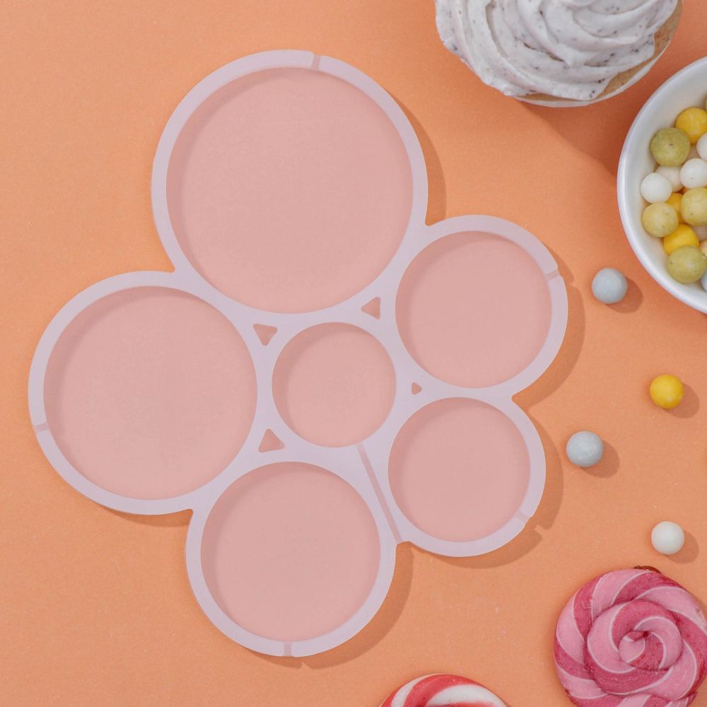 Форма для леденцов "Кругляши" белая  (6яч.) 17х15,5х0,7см, 7059220