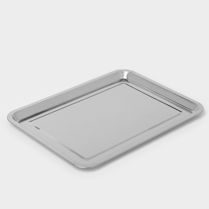 Поднос прямоуг. нержав. сталь 40х30х2 см, 2893734    