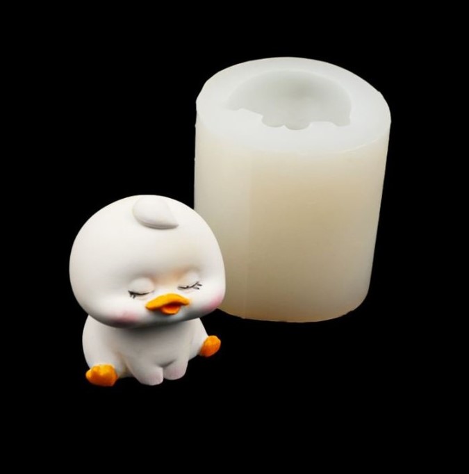 Молд силикон. 3D "Спящий утёнок" 5,5х5,9х6,3 см, 9946129