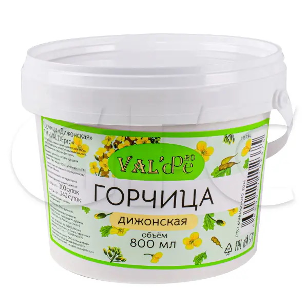 Горчица дижонская (800мл,*6 шт) VAL'DEPRO