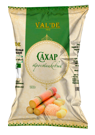 Тростниковый сахар коричневый  (500гр*10 упак), Valde 