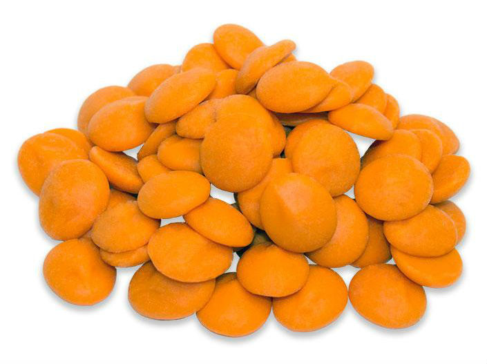 Шоколад цветн. оранжевый вкус апельсин *капли* "Callebaut Orange" (уп.250г), Бельгия
