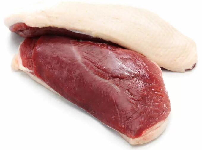 Филе утиной грудки на коже