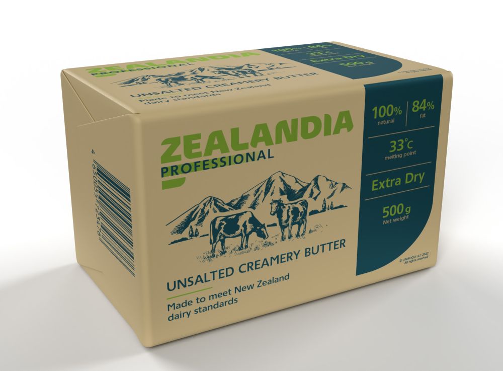 Масло сливочное 84% несоленое "Zealandia Professional"  (уп.500г*10шт) М