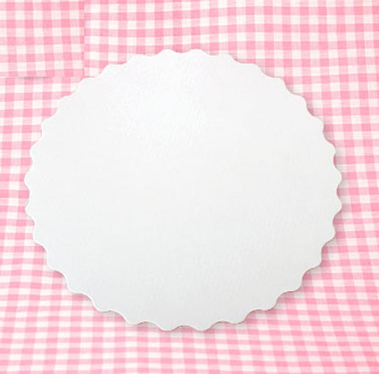 Подложка карт.круг.№30 белая 50шт [33901]