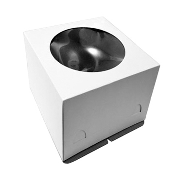 Упаковка гофрокартон 30х30х19см  белая С ОКНОМ, (уп.25шт)