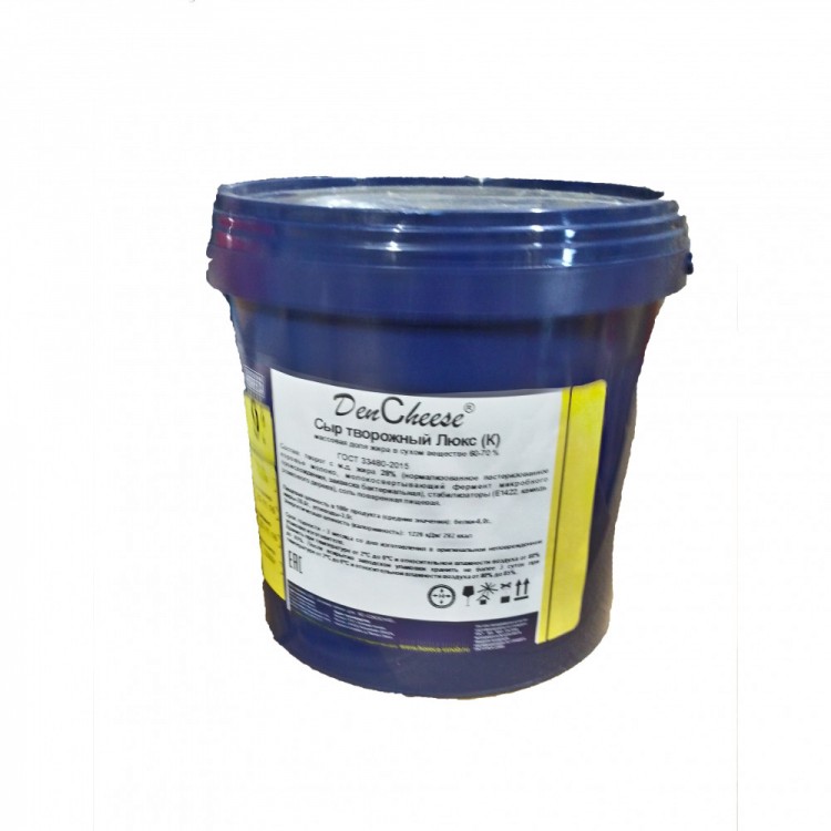 Сыр творожный  DenCheese "Люкс (К)" жирн.60-70%,(вед.3,3кг) М