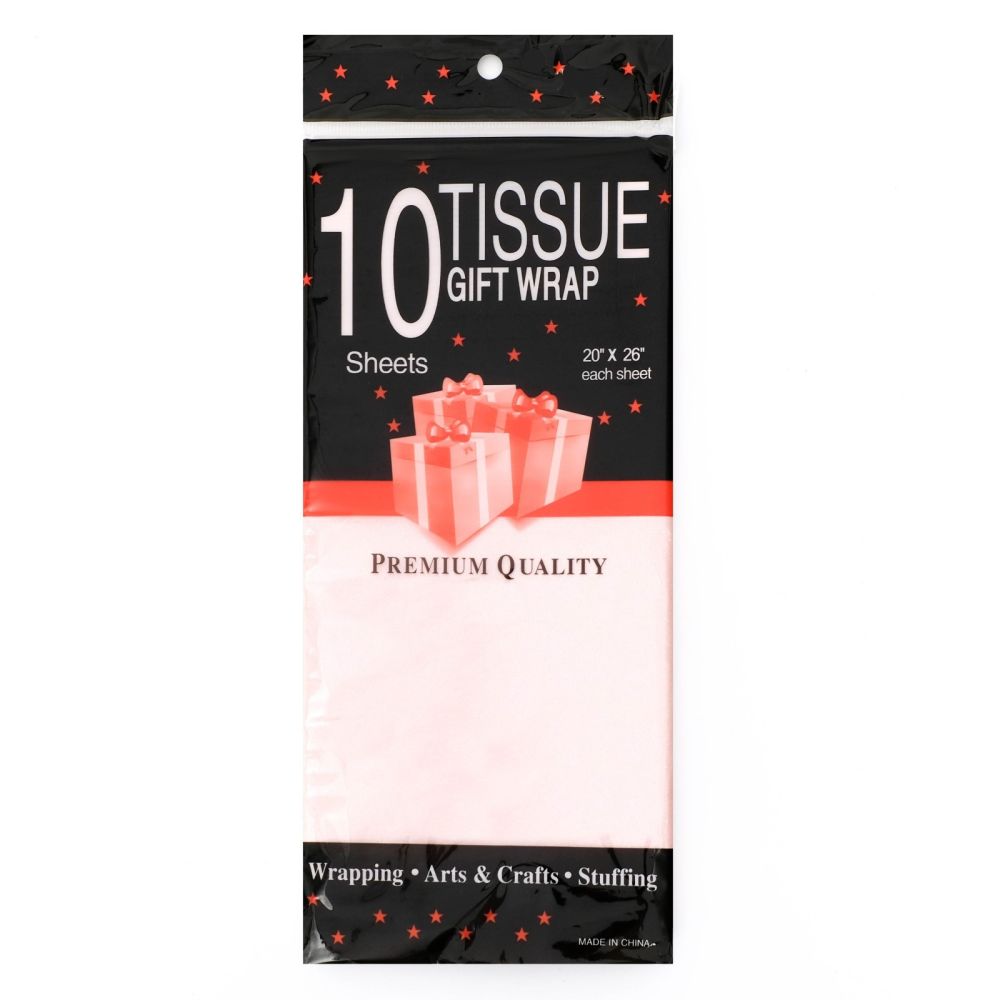 Бумага тишью "Жемчужная" РОЗОВАЯ 50х66см, (упак.10шт), 7331046Ж