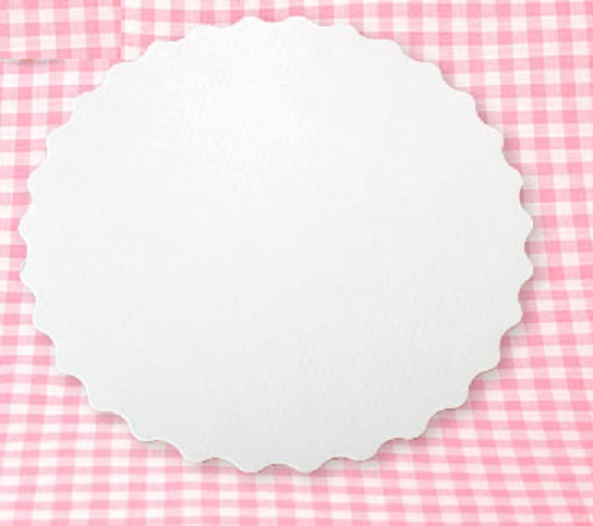 Подложка карт.круг.№32 белая 50шт [18741]