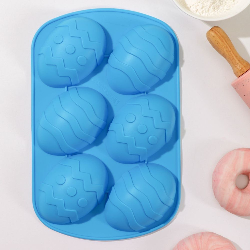 Форма для выпечки "Пасха.Яйца" 6 ячеек (27,5х17,5х3,5см), 4597754