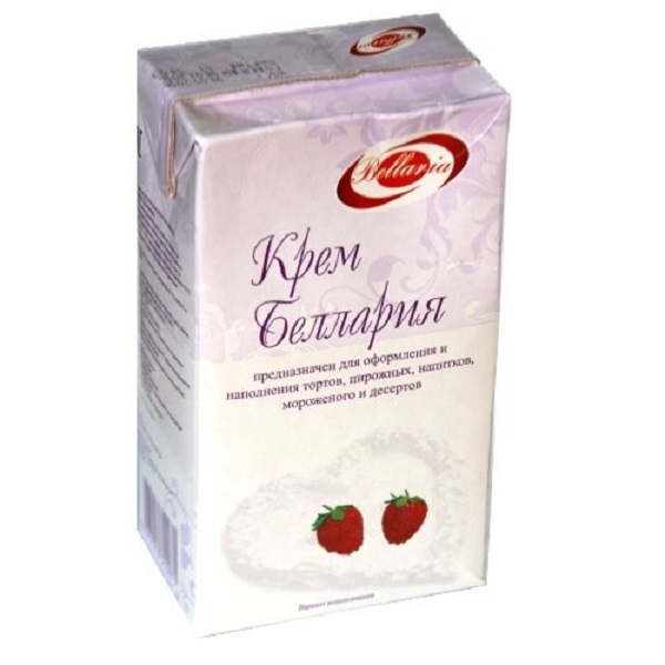Кремы для взбивания на растительных маслах, жир.28% "БЕЛЛАРИЯ"  1кг(уп.12шт) РФ