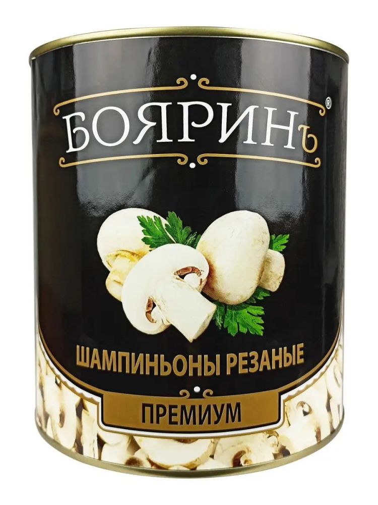 Грибы шампиньоны резаные 3100мл. БОЯРИНЪ (6)