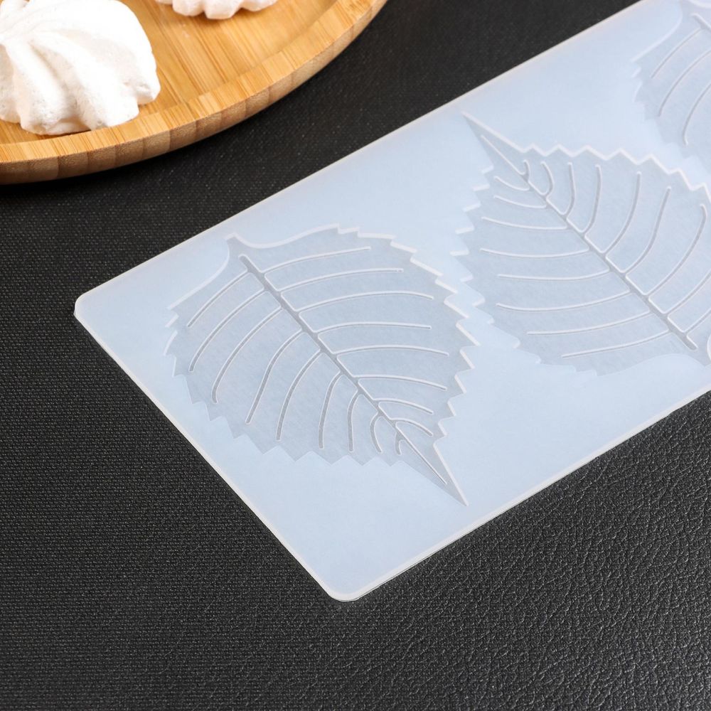 Коврик для айсинга "Тополиный лист" (3яч.) 23х11х0,3см , 5553891