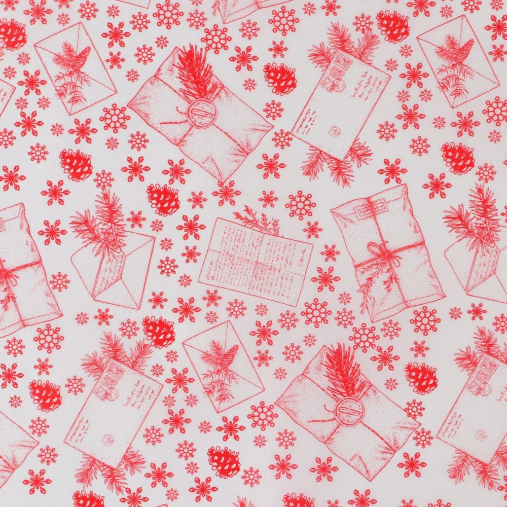 Бумага тишью " Почта" 50х66см , (упак.10шт), 7823894