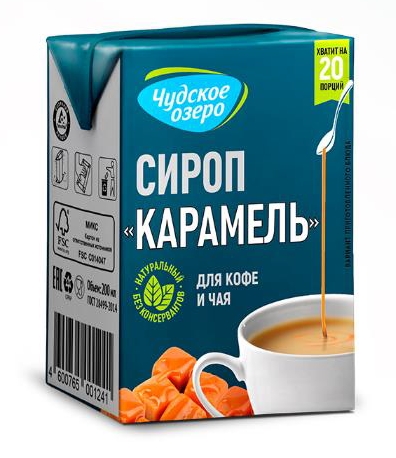 Сироп со вкусом Карамели "Чудское Озеро" (200мл*18шт) 