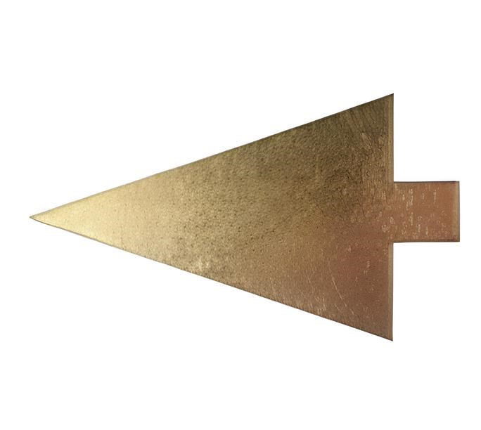 Подложка треугольник золото/ЛХДФ 12,5х12,5х8см с ручкой (100шт) сольерка