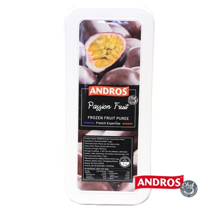 Пюре с/м Маракуйя (1кг*8шт) "Andros" Китай