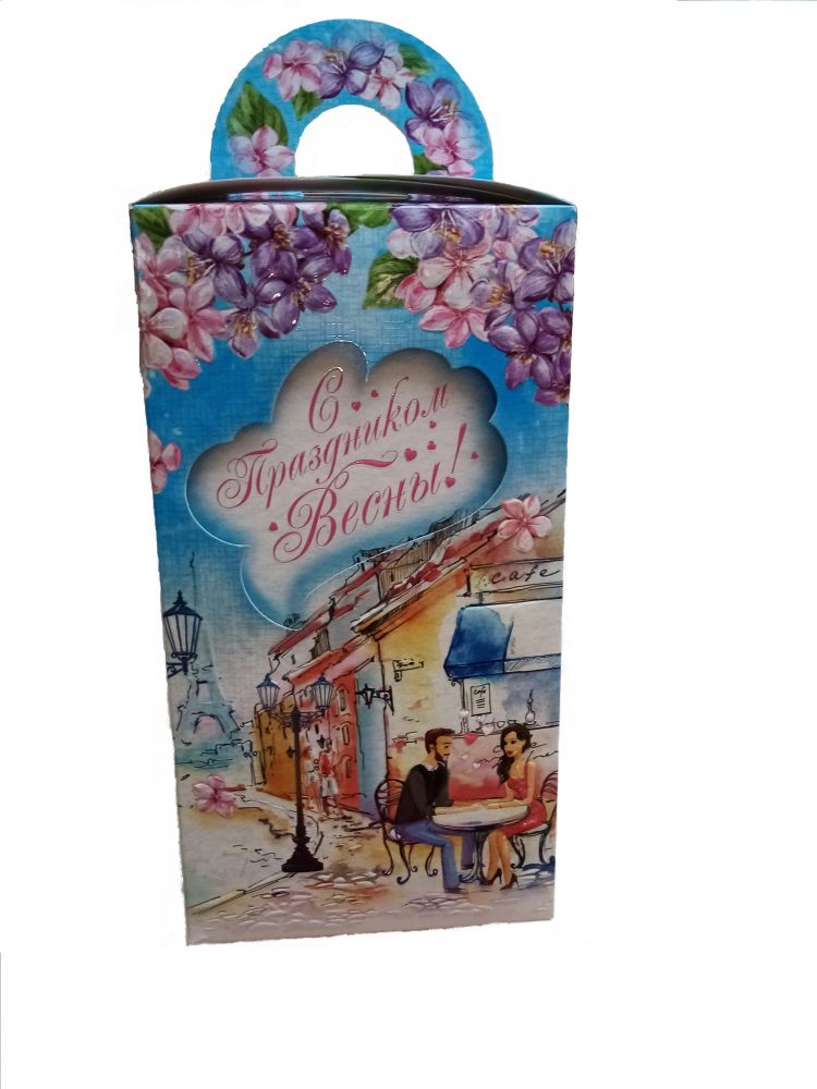 Упаковка подарочная "Весенний город" 11,5х5,2х21см 47850279