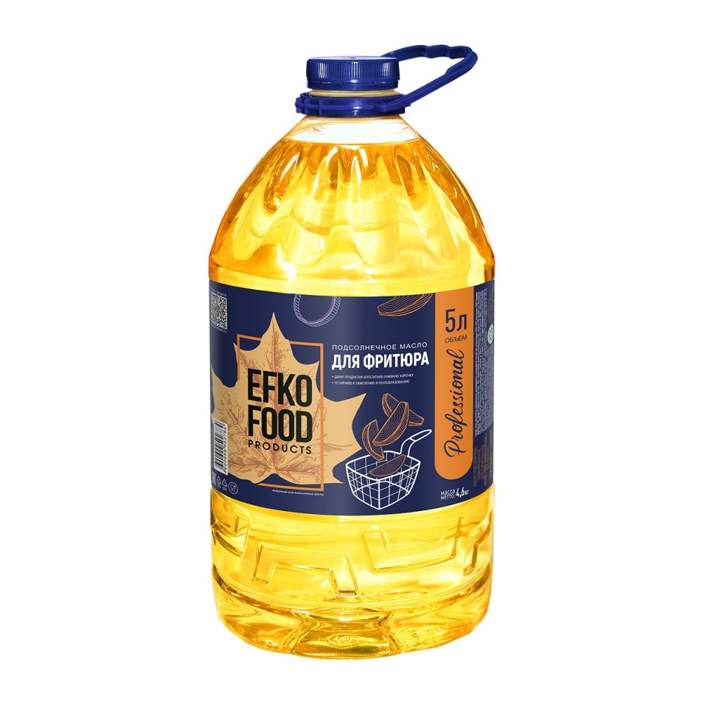 Масло подсолн. EFKO FOOD Professional  для Фритюра 5л.*3 шт