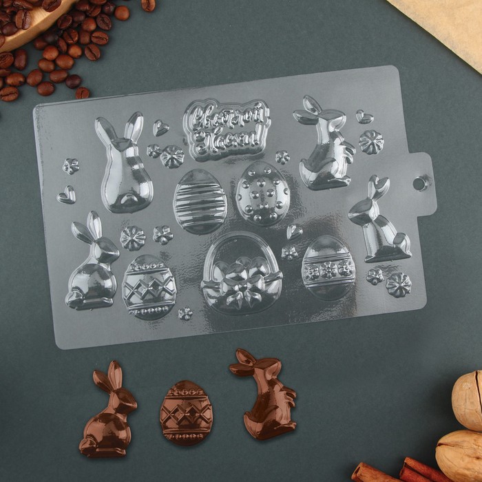 Форма для шоколада пластик "Светлой пасхи" 21х14см,  9660713