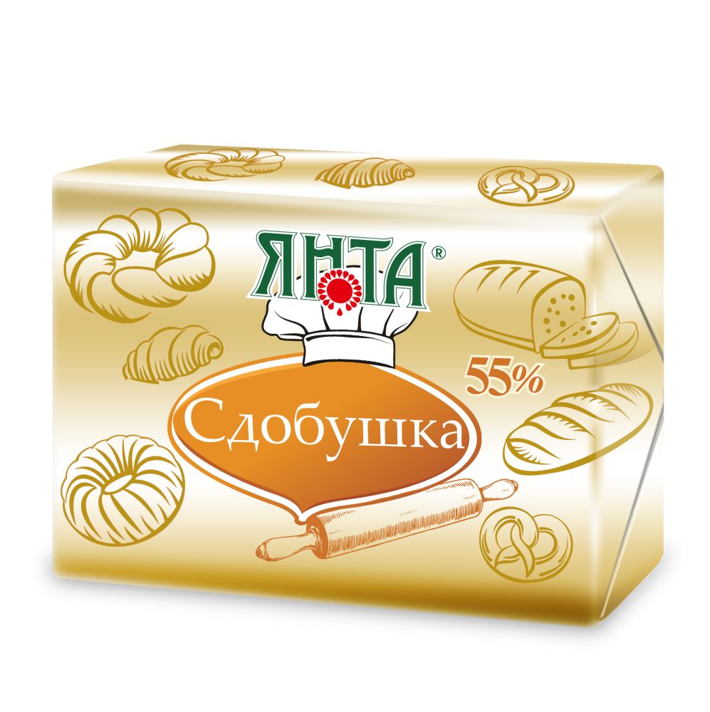 Маргарин "Сдобушка" ж.55% (уп.180гр*45) Янта