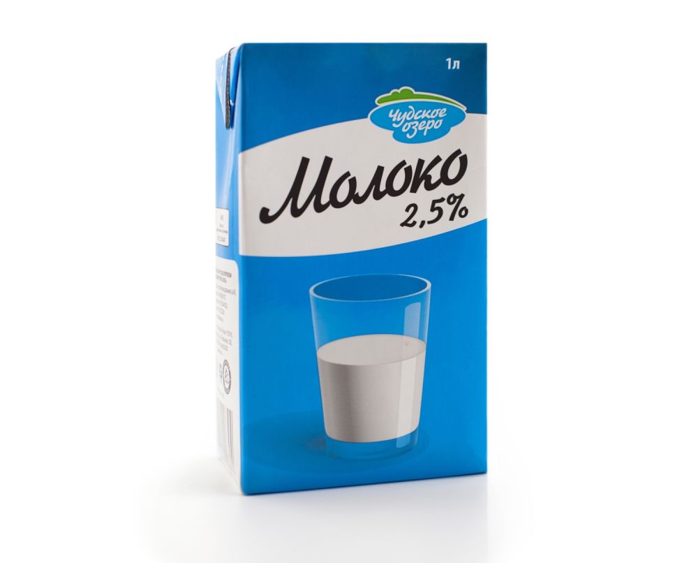 Молоко питьевое ультрапастер. "Чудское Озеро" жирн.2,5%  (1л*12шт) М