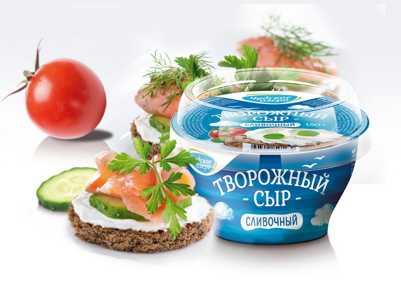 Сыр творожный сливочный "ЧУДСКОЕ ОЗЕРО" жирн. 60%,  150гр. (24шт)  