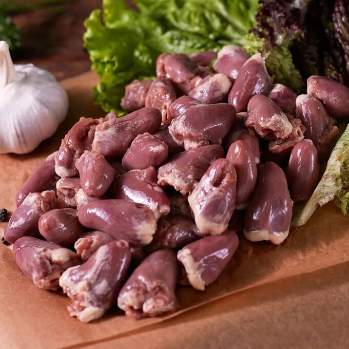 Кур. сердечки, подложка (900гр) кор. 9 кг 