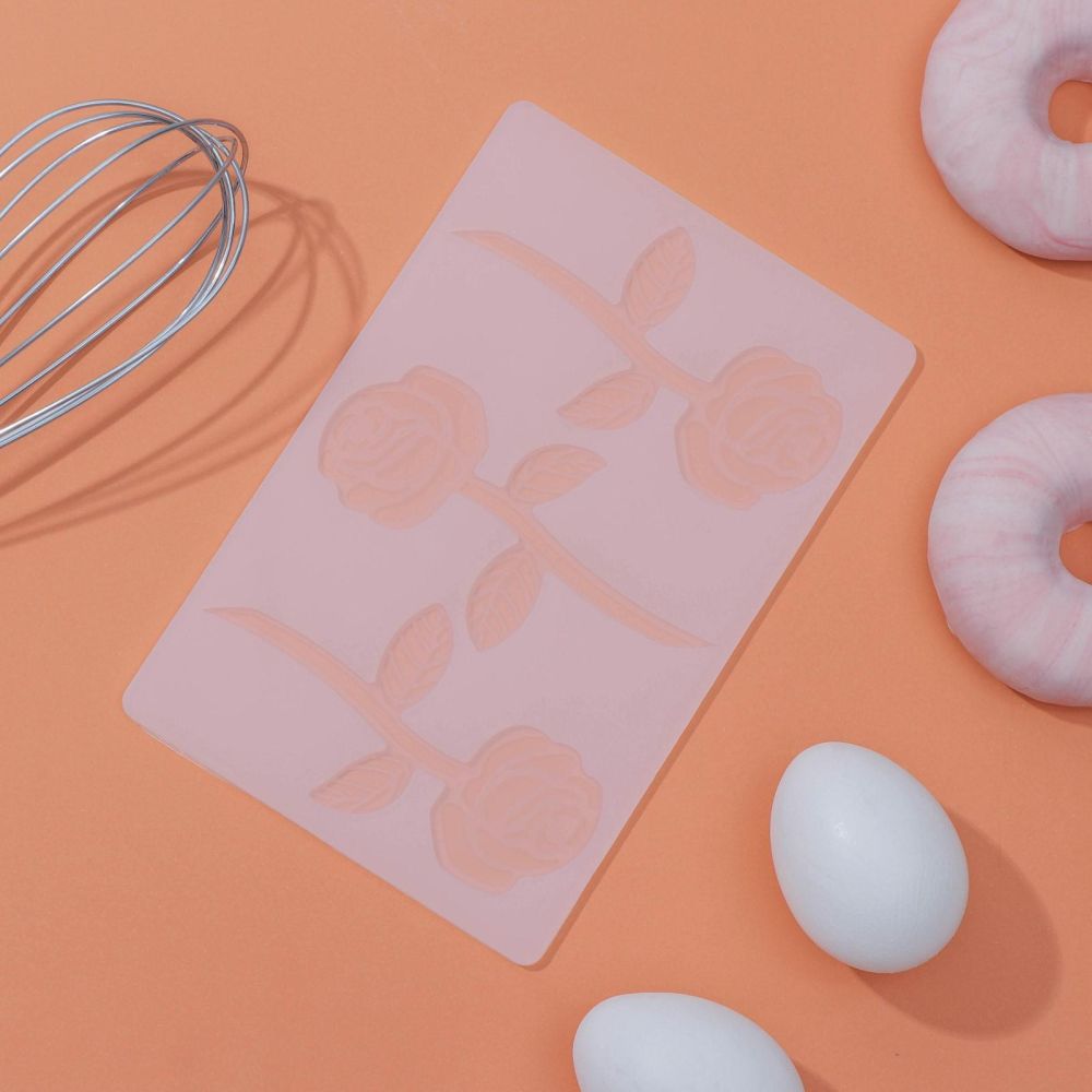 Коврик для айсинга "Розы" (3 яч.) 19х12,5х1см , 7059227