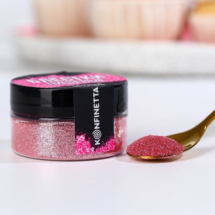 Блестки пищевые ЯРКО-РОЗОВЫЕ №10 (крупная фракция), 5 гр, 9233687