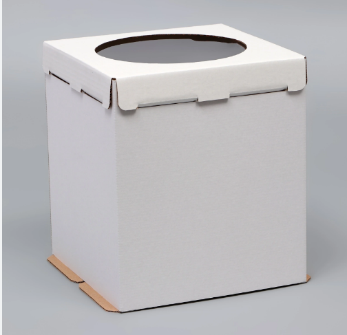 Упаковка гофрокартон 50х50х50см С ОКНОМ  белая, (уп.10шт)